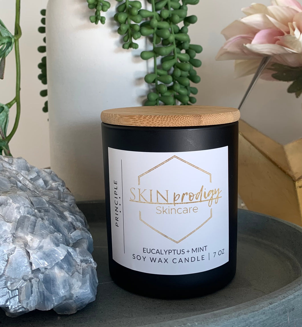 Soy Wax Candle: SkinProdigy Skincare Eucalyptus + Mint
